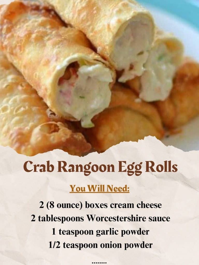 Crab Rangoon Egg Rolls – Recipe Whisper